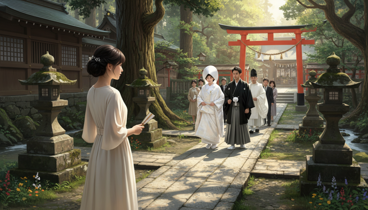 神社で結婚式に遭遇 スピリチュアル - 1