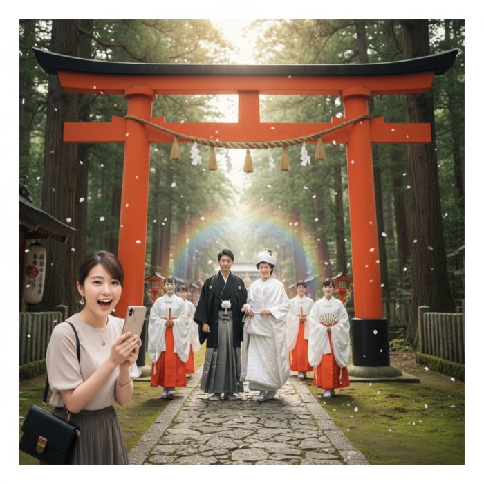 神社で結婚式に遭遇 スピリチュアル アイキャッチ