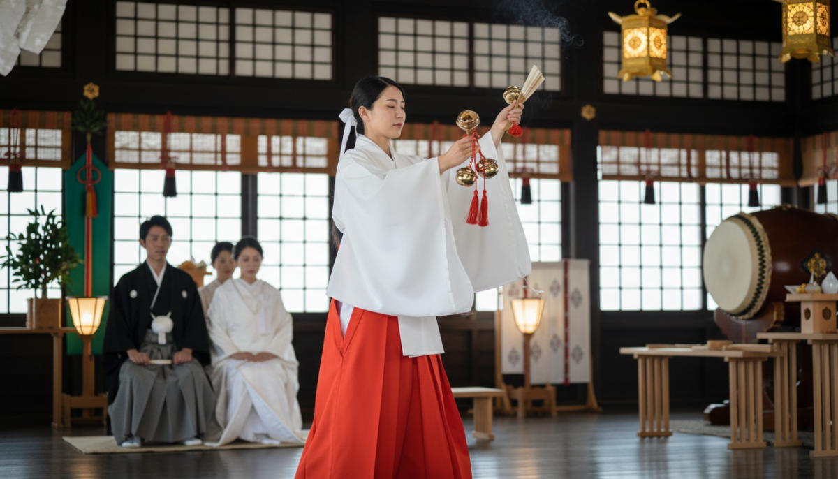 神前式の「雅楽生演奏」や「巫女の舞」は追加オプション?費用の目安 - 3