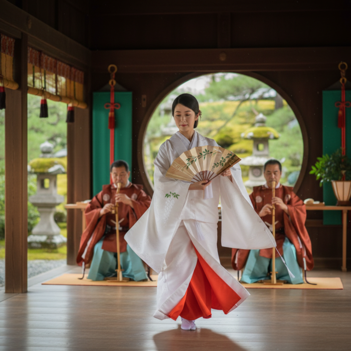 神前式の「雅楽生演奏」や「巫女の舞」は追加オプション？費用の目安 アイキャッチ