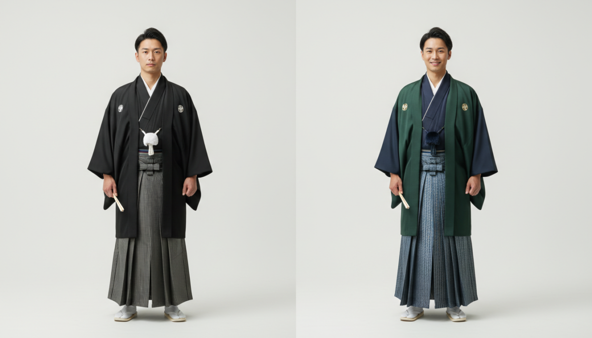 新郎の紋付袴、正しい選び方は?黒紋付と色紋付の格の違い - 2