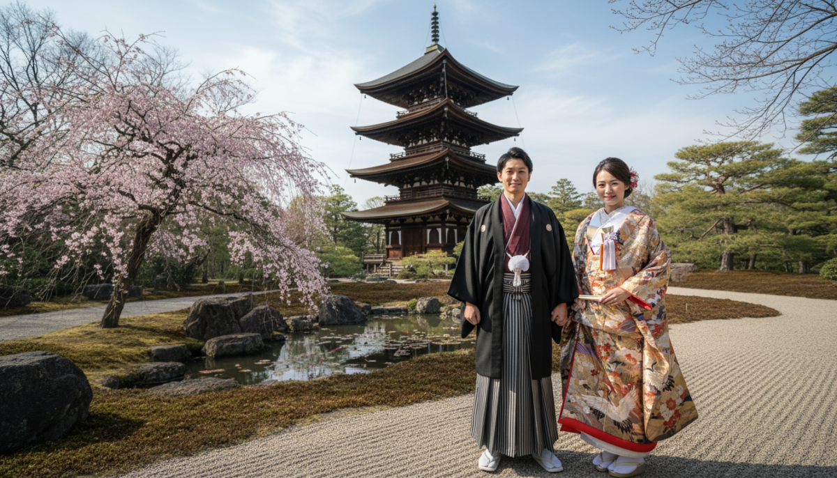 新郎の紋付袴、正しい選び方は?黒紋付と色紋付の格の違い - 3