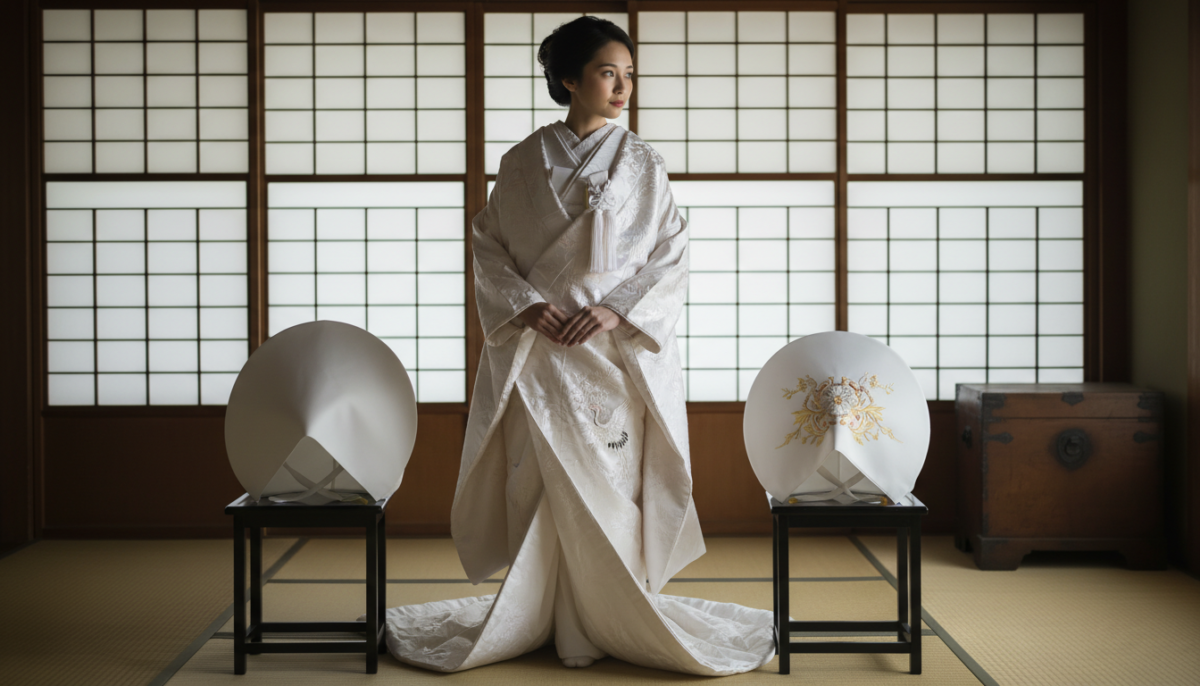 綿帽子と角隠しの違いって？着用できる衣装のルールと意味 - 1