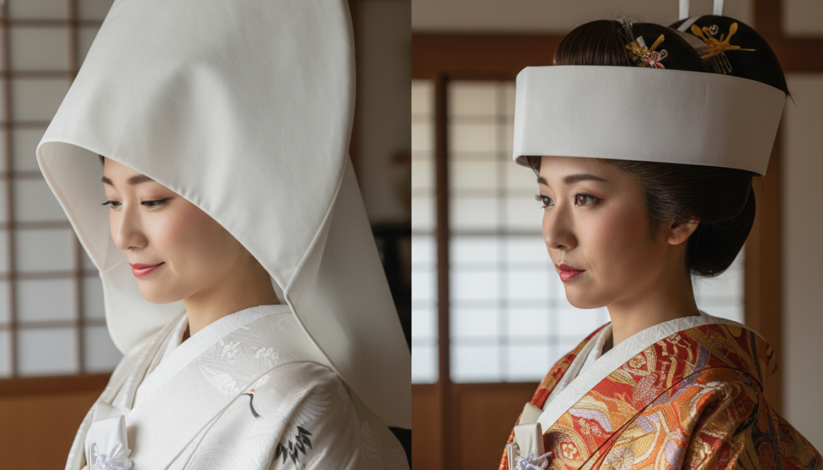 綿帽子と角隠しの違いって？着用できる衣装のルールと意味 - 3