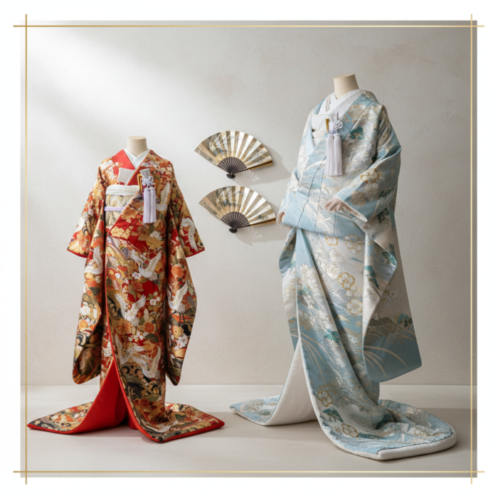 低身長・高身長の花嫁向け。体型を美しく見せる和装の選び方 アイキャッチ