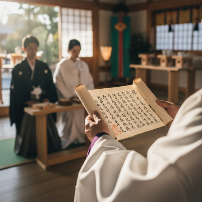祝詞（のりと）って何を言っているの？神前式で読み上げられる言葉の意味 アイキャッチ