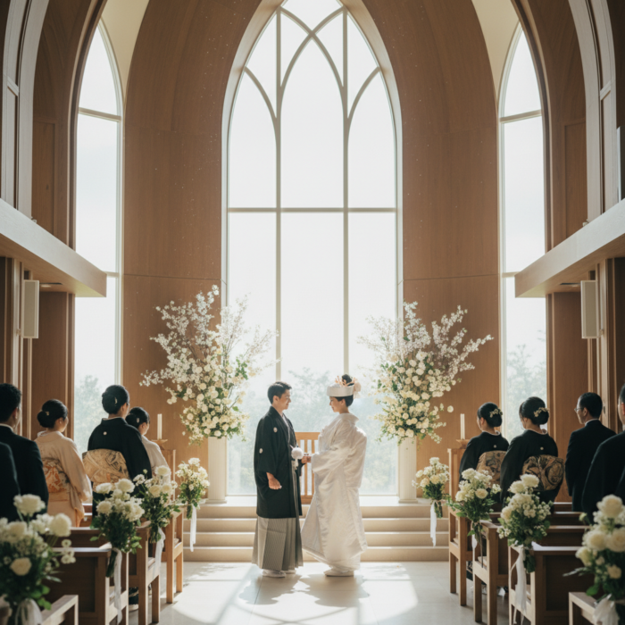 和装でチャペル挙式！？「和洋折衷ウェディング」の新しいカタチ アイキャッチ