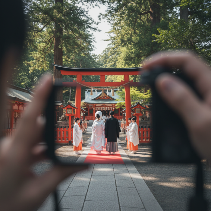 神前式の写真は撮れない？「撮影NG」の神社がある理由と事前確認 アイキャッチ