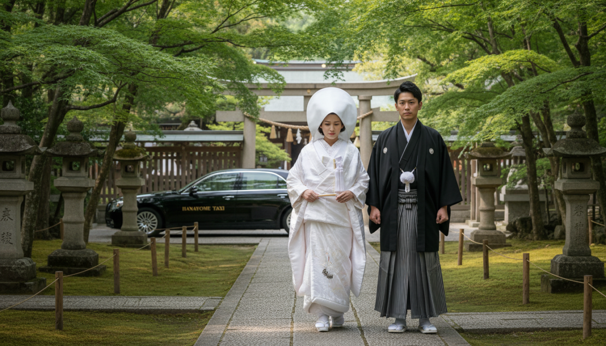 神社から披露宴会場への移動はどうする？花嫁タクシーと送迎バスの手配 - 1