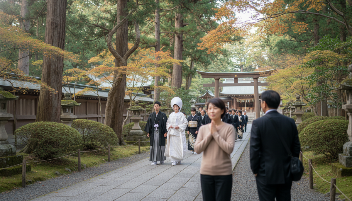 神社参拝 結婚式に遭遇 - 3