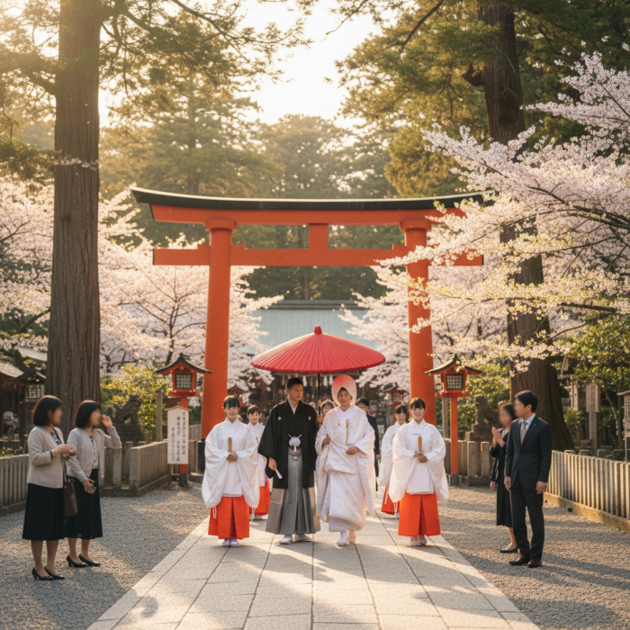 神社参拝 結婚式に遭遇 アイキャッチ